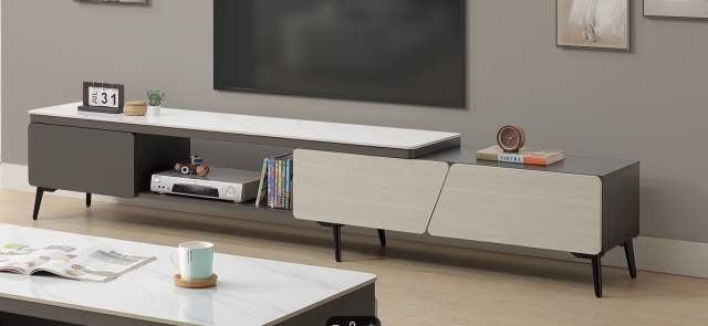 亞斯坦 6尺岩板伸縮長櫃